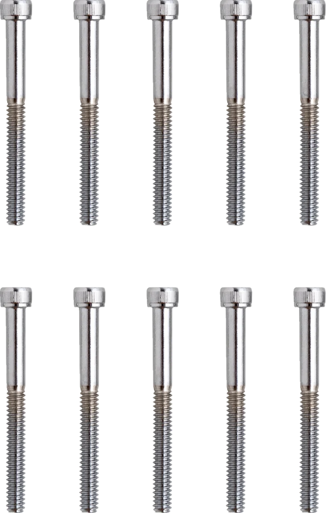 Bolts - Socket-Head - Replacement - Knurled/Coarse Thread - #10-24 x 2" - 10 Pack DragSpecialties MPB199 - Main Product View