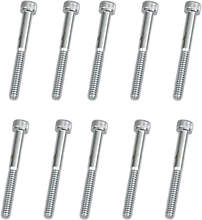 Load image into Gallery viewer, Bolts - Socket-Head - Replacement - Knurled/Coarse Thread - #10-24 x 2" - 10 Pack DragSpecialties MPB199 - Side View