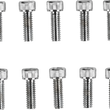 Load image into Gallery viewer, Bolts - Socket-Head - Replacement - Knurled/Coarse Thread - #8-32 x 1/2" - 10 Pack DragSpecialties MPB189 - Main Product View