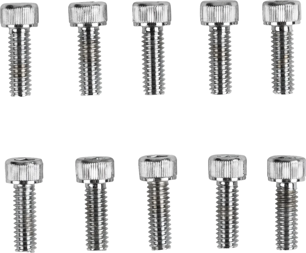 Bolts - Socket-Head - Replacement - Knurled/Coarse Thread - #8-32 x 1/2" - 10 Pack DragSpecialties MPB189 - Main Product View