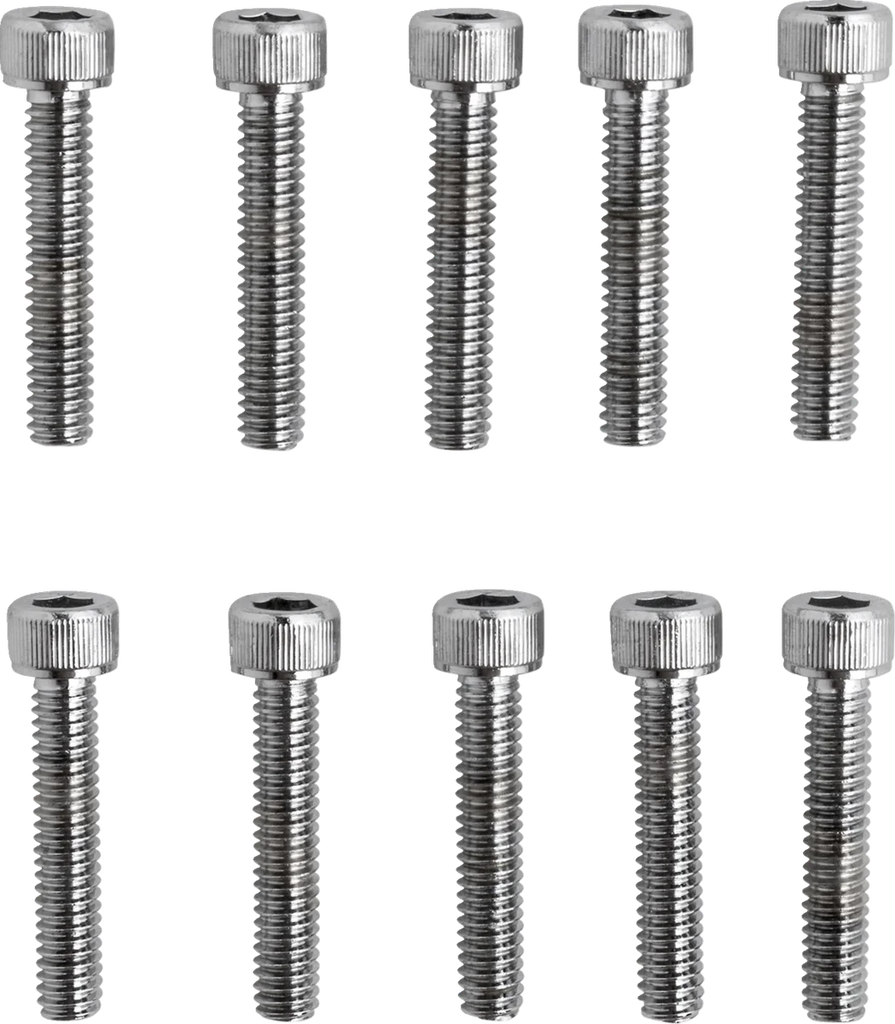 Bolts - Socket-Head - Replacement - Knurled/Coarse Thread - #8-32 x 7/8" - 10 Pack DragSpecialties MPB190 - Main Product View