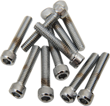 Load image into Gallery viewer, Bolts - Socket-Head - Replacement - Knurled/Coarse Thread - #8-32 x 7/8" - 10 Pack DragSpecialties MPB190 - Side View