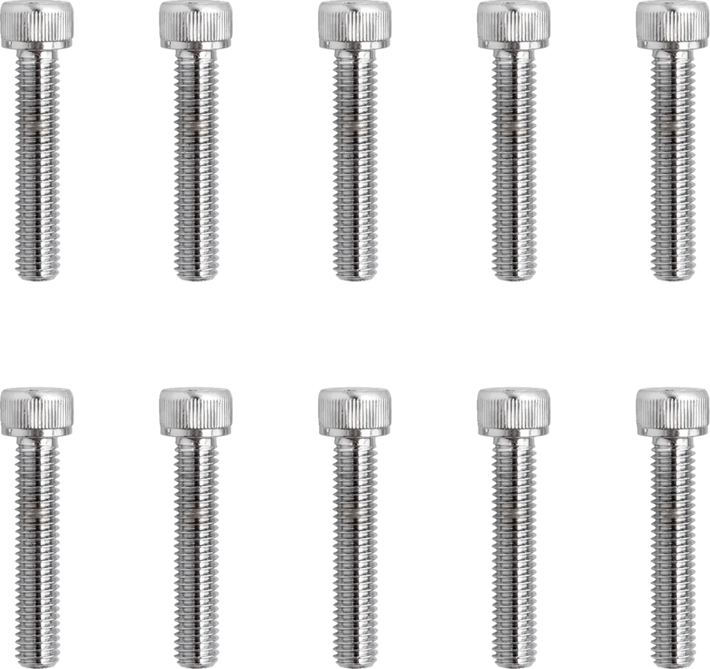 Bolts - Socket-Head - Replacement - Knurled/Fine Thread - #10-32 x 1" - 10 Pack DragSpecialties MPB204 - Main Product View