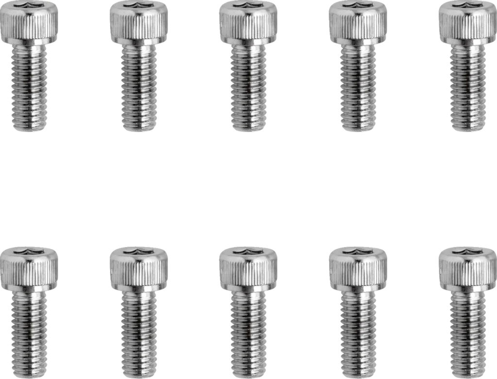 Bolts - Socket-Head - Replacement - Knurled/Fine Thread - #10-32 x 1/2" - 10 Pack DragSpecialties MPB200 - Main Product View