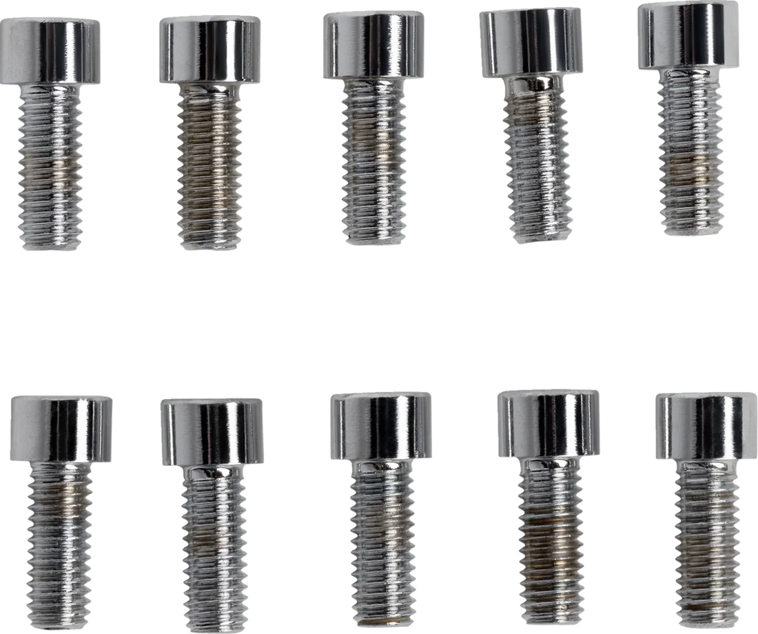 Bolts - Socket-Head - Replacement - Knurled/Fine Thread - #10-32 x 1/2" - 10 Pack DragSpecialties MPB200 - Back View