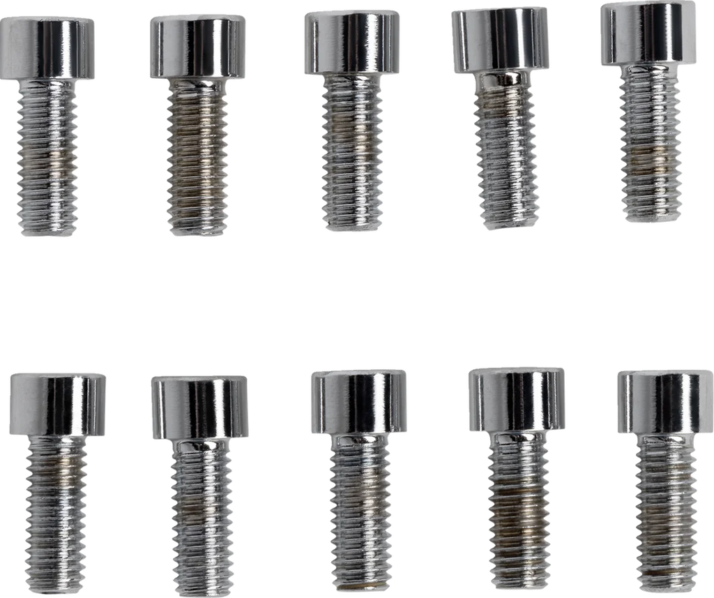 Bolts - Socket-Head - Replacement - Knurled/Fine Thread - #10-32 x 1/2" - 10 Pack DragSpecialties MPB200 - Back View