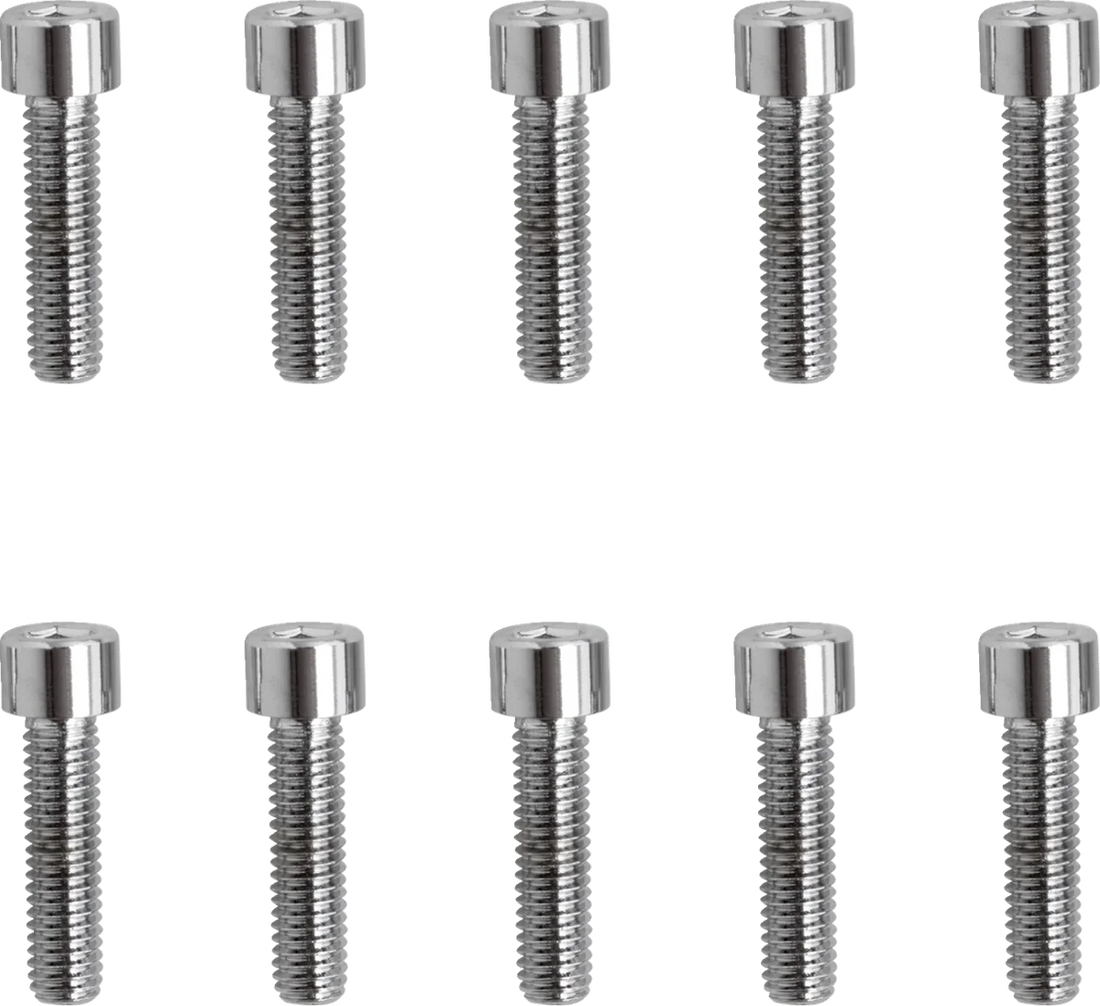 Bolts - Socket-Head - Replacement - Knurled/Fine Thread - #10-32 x 3/4" - 10 Pack DragSpecialties MPB202 - Installation View