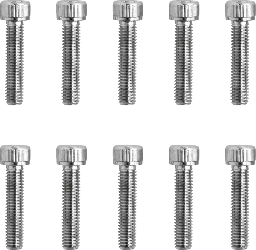 Bolts - Socket-Head - Replacement - Knurled/Fine Thread - #10-32 x 7/8" - 10 Pack DragSpecialties MPB203 - Main Product View