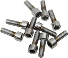 Load image into Gallery viewer, Bolts - Socket-Head - Replacement - Knurled/Fine Thread - #10-32 x 7/8" - 10 Pack DragSpecialties MPB203 - Side View