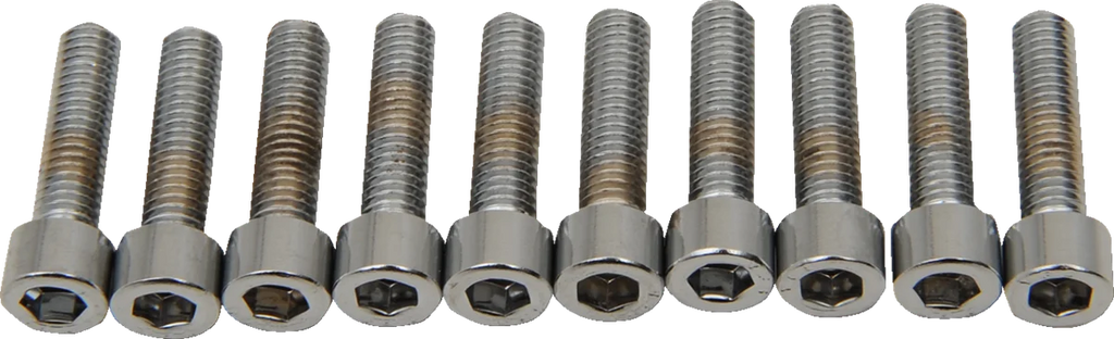 Bolts - Socket-Head - Replacement - Knurled/Fine Thread - #10-32 x 7/8" - 10 Pack DragSpecialties MPB203 - Installation View