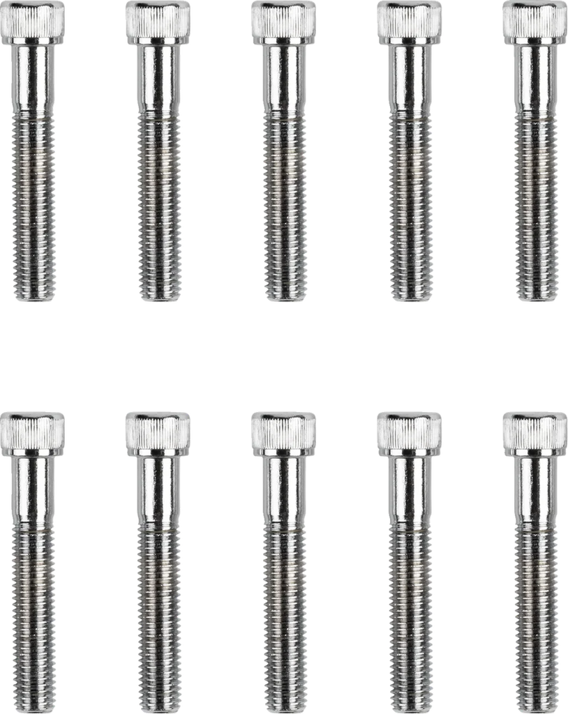 Bolts - Socket-Head/Replacement - Knurled/Fine Thread - 1/4"-28 x 1-1/2" - 10 Pack DragSpecialties MPB284 - Main Product View