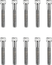 Load image into Gallery viewer, Bolts - Socket-Head/Replacement - Knurled/Fine Thread - 1/4"-28 x 1-1/2" - 10 Pack DragSpecialties MPB284 - Main Product View