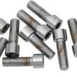 Load image into Gallery viewer, Bolts - Socket-Head/Replacement - Knurled/Fine Thread - 1/4"-28 x 5/8" - 10 Pack DragSpecialties MPB209 - Back View