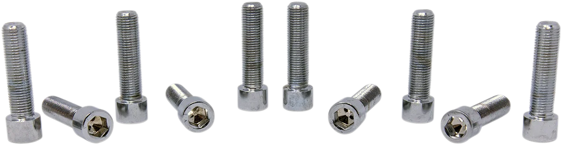 Bolts - Socket-Head/Replacement - Knurled/Fine Thread - 3/8"-24 x 1-3/4" - 10 Pack DragSpecialties MPB253 - Installation View