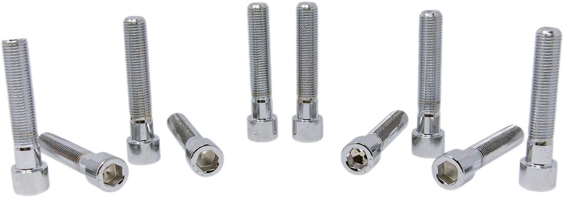 Bolts - Socket-Head/Replacement - Knurled/Fine Thread - 3/8"-24 x 2" - 10 Pack DragSpecialties MPB254 - Installation View