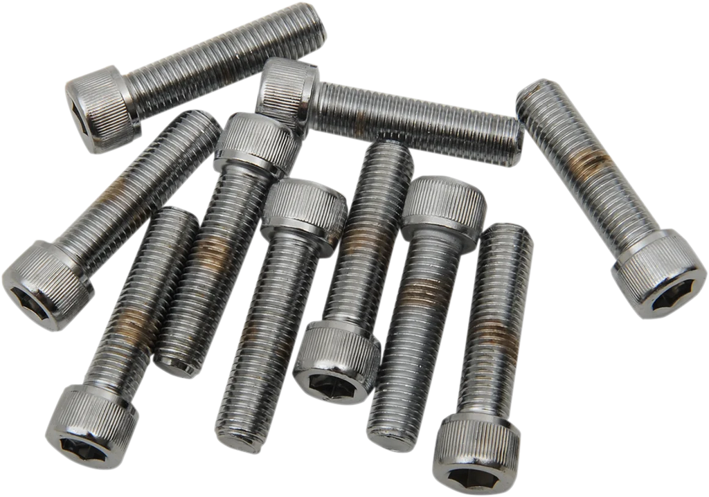 Bolts - Socket-Head/Replacement - Knurled/Fine Thread - 5/16"-24 x 1" - 10 Pack DragSpecialties MPB228 - Main Product View