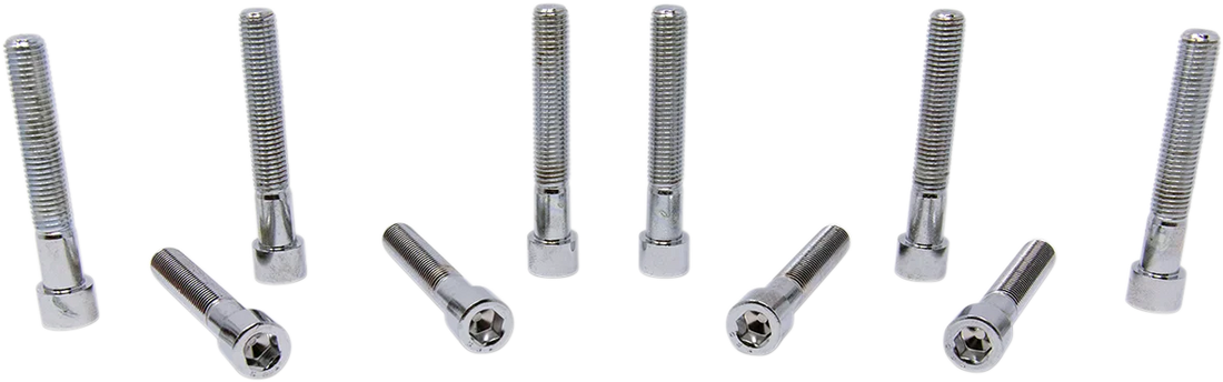 Bolts - Socket-Head/Replacement - Knurled/Fine Thread - 5/16"-24 x 2" - 10 Pack DragSpecialties MPB232 - Installation View