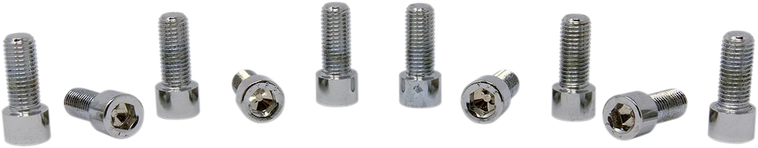 Bolts - Socket-Head/Replacement - Knurled/Fine Thread - 5/16"-24 x 3/4" - 10 Pack DragSpecialties MPB226 - Installation View