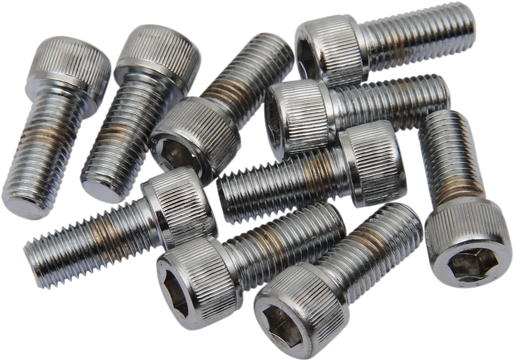 Bolts - Socket-Head/Replacement - Knurled/Fine Thread - 5/16"-24 x 5/8" - 10 Pack DragSpecialties MPB225 - Main Product View