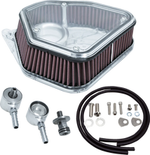 Load image into Gallery viewer, Boom Box Air Cleaner Kit - Clear Cover - Side View