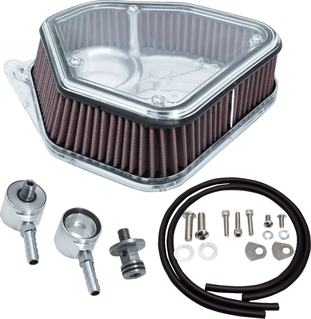 Boom Box Air Cleaner Kit - Clear Cover - Side View