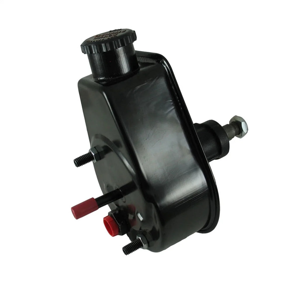 Borgeson P/S Pump; 72-74 Jeep; Saginaw Self Contained Style; Black Reservoir - Main Product View