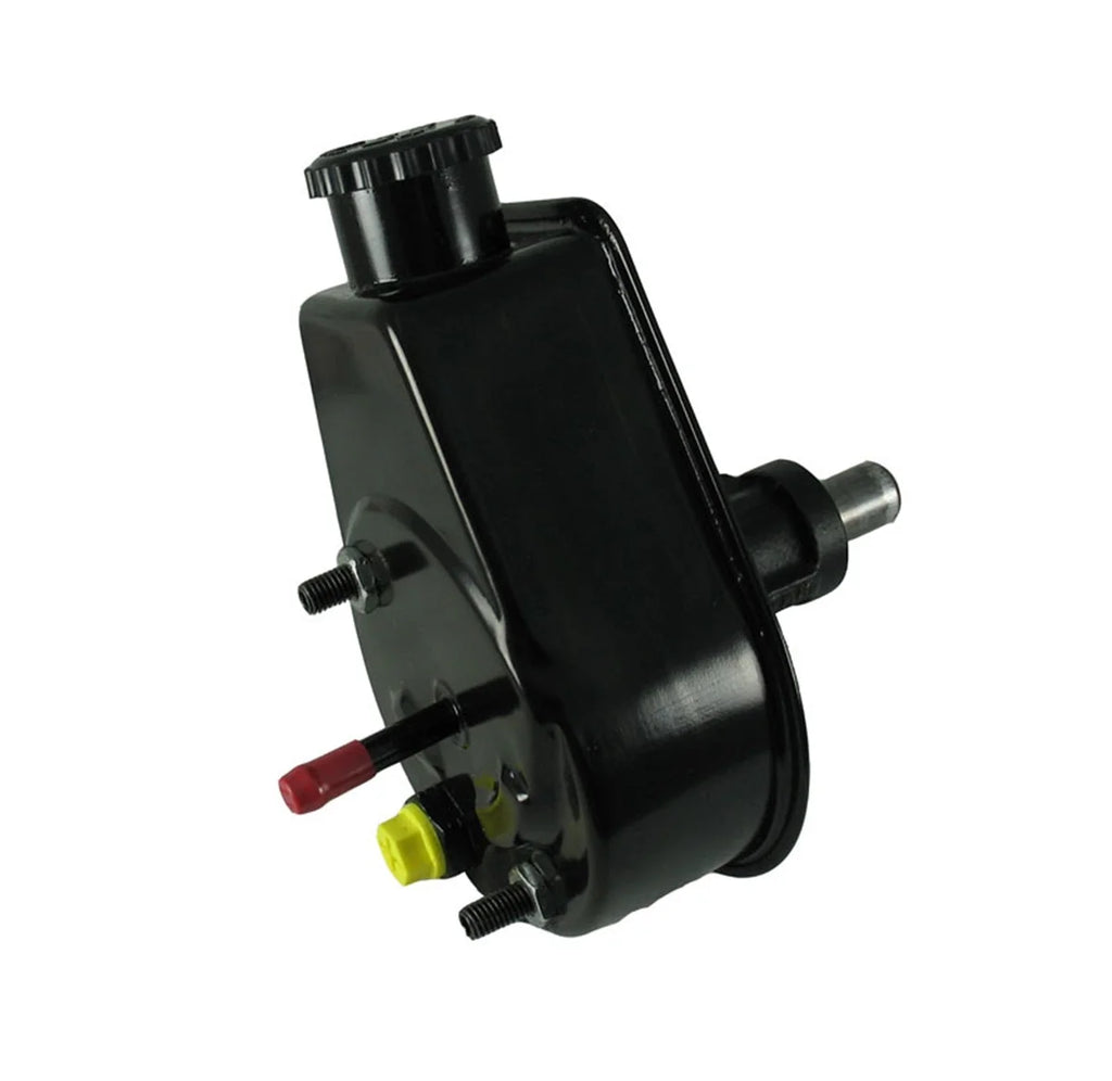 Borgeson P/S Pump; 75-91 Jeep; Saginaw Self Contained Style; Black Reservoir - Main Product View