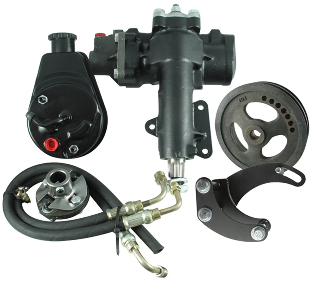 Borgeson Power Steering Conversion Kit; 63-66 Corvette; SBC/SWP; Delphi 600; 12.7:1 ratio - Main Product View