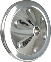 Load image into Gallery viewer, Borgeson Power Steering Pump Pulley; 4-5/8in. Diameter; Polished; 1-Row; Keyway - Main Product View