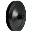 Load image into Gallery viewer, Borgeson Power Steering Pump Pulley; 5-1/2in. Diameter; Painted Black; 1-Row; Press-on - Main Product View