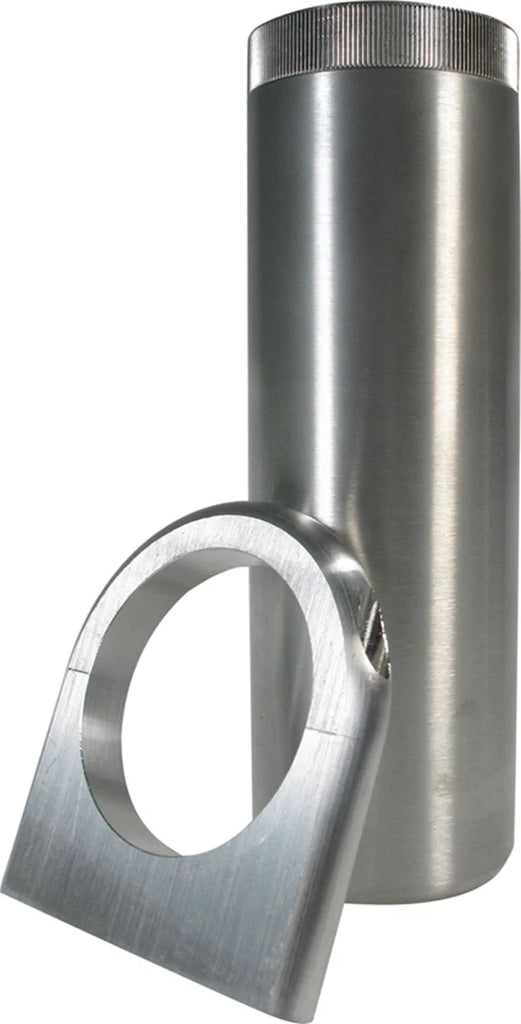 Borgeson Remote mount power steering reservoir. Aluminum. Includes bracket and hardware. - Main Product View