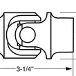 Load image into Gallery viewer, Borgeson Steel Single Steering Universal Joint. Fits 1in.-48 Spline X 1in. Double-D. 014352 - Side View