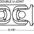 Load image into Gallery viewer, Borgeson Steel double steering universal joint. Fits 3/4in. Double-D X 3/4in.-30 Spline. - Side View
