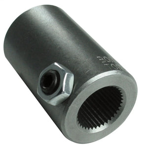 Borgeson Steel steering coupler. Fits 9/16in.-36 Spline X 3/4in. Smooth bore. - Main Product View