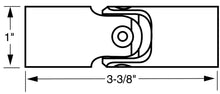 Load image into Gallery viewer, Borgeson Steering U-Joint; Pin/Block; 1in.OD; 1/2 Smooth Bore X 1/2 Smooth Bore - Side View