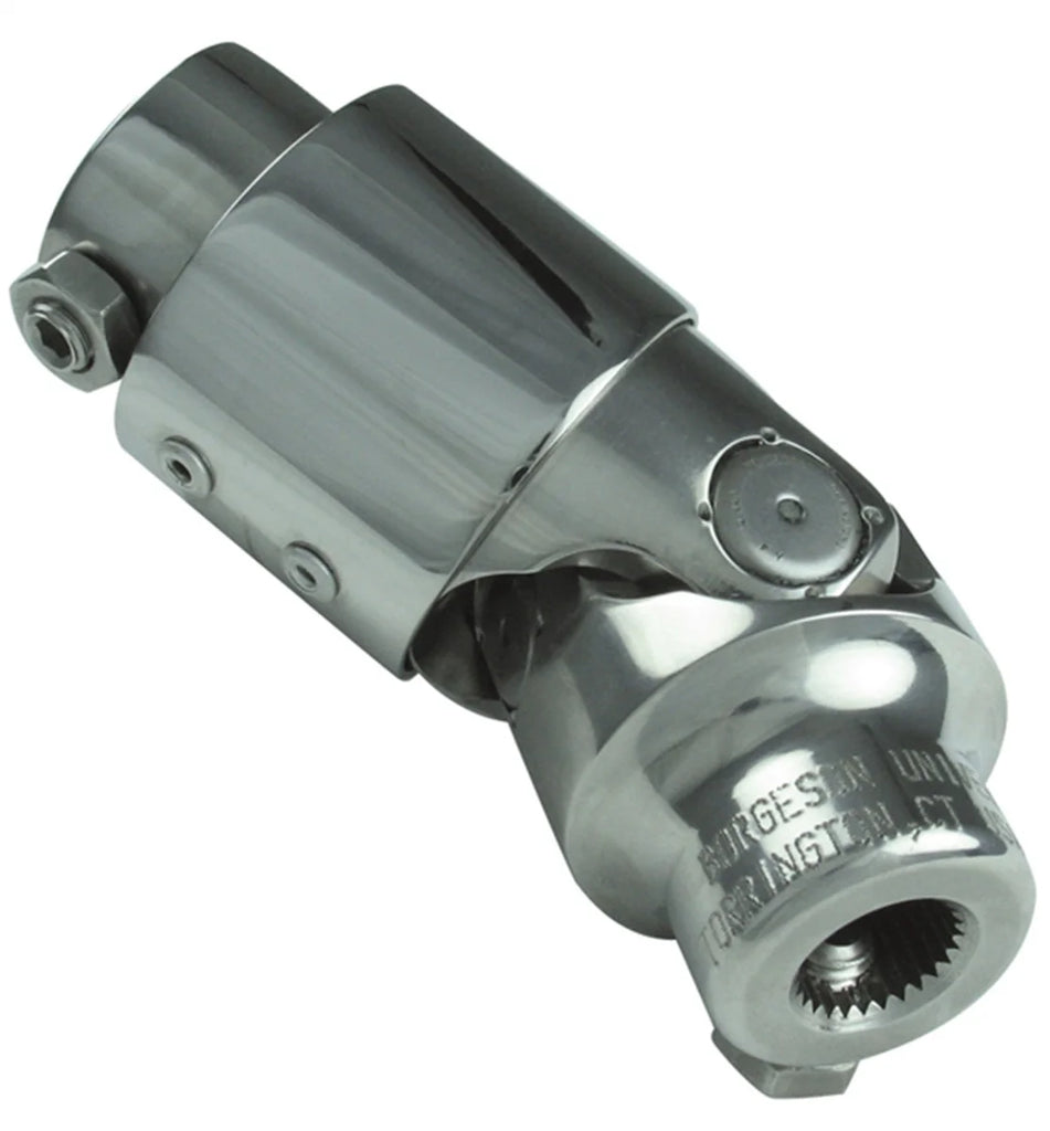 Borgeson Steering U-Joint/Vibration Damper; Polished Stainless; 3/4DD X 3/4V 164955 - Main Product View