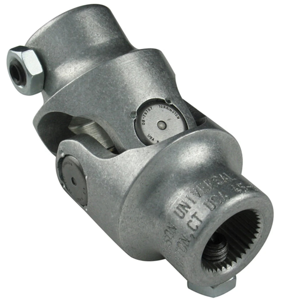 Borgeson Steering Universal Joint; Aluminum; 3/4-36 X 3/4 Smooth Bore - Main Product View