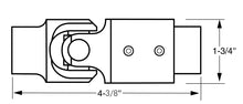 Load image into Gallery viewer, Borgeson Steering Universal Joint/Vibration Damper; Steel; 3/4DD X 1-48 - Side View