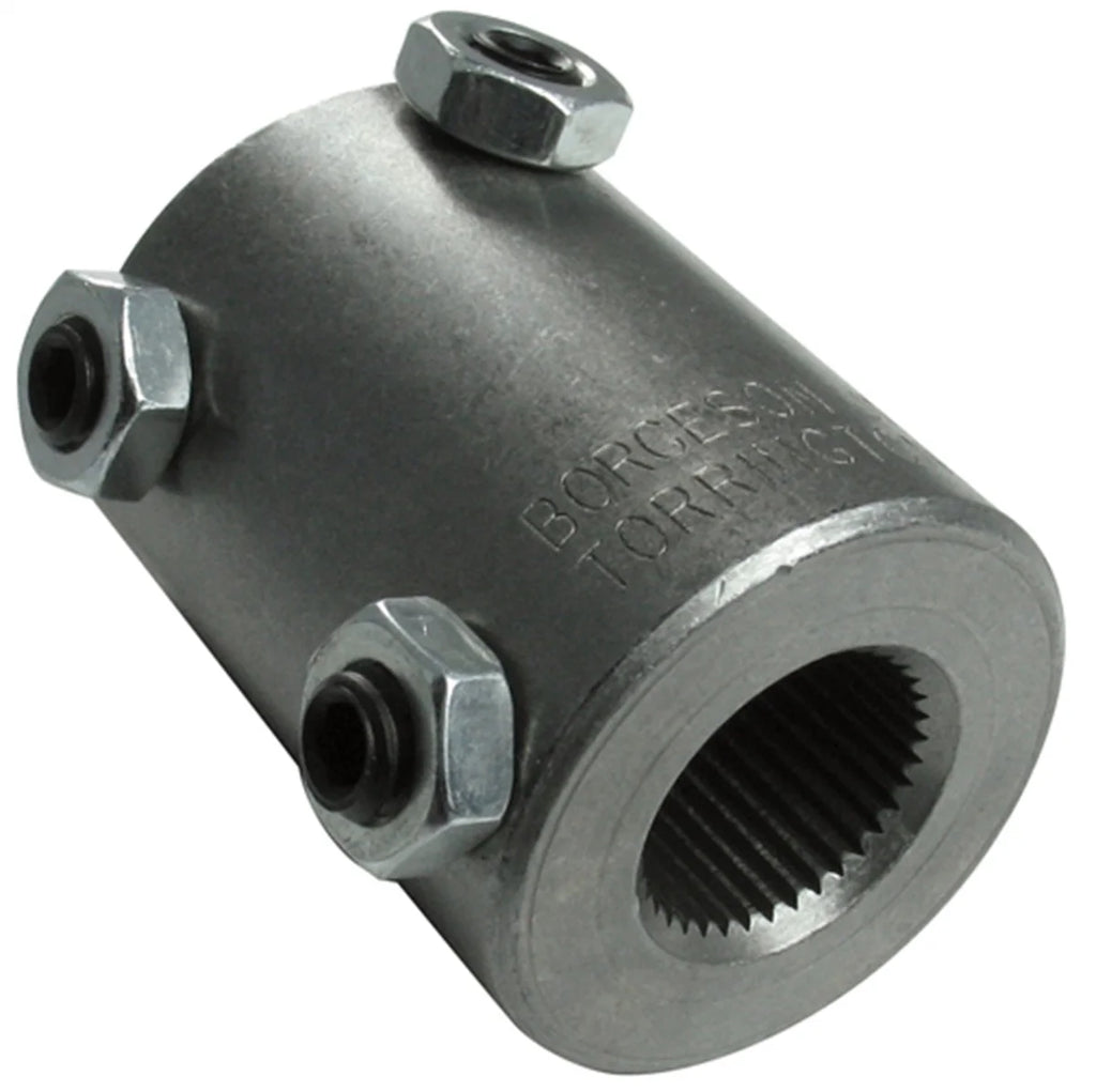 Borgeson Welded steel steering coupler. Fits 3/4in.-36 Spline X 3/4in. Double-D. - Main Product View