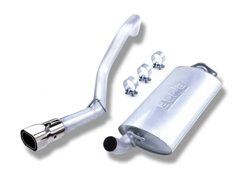 Borla 00-06 Jeep Wrangler Sport/SE/X/Rubicon Sahara 2.5L/4cyl 4.0L/6cyl SS Catback Exhaust - Side View