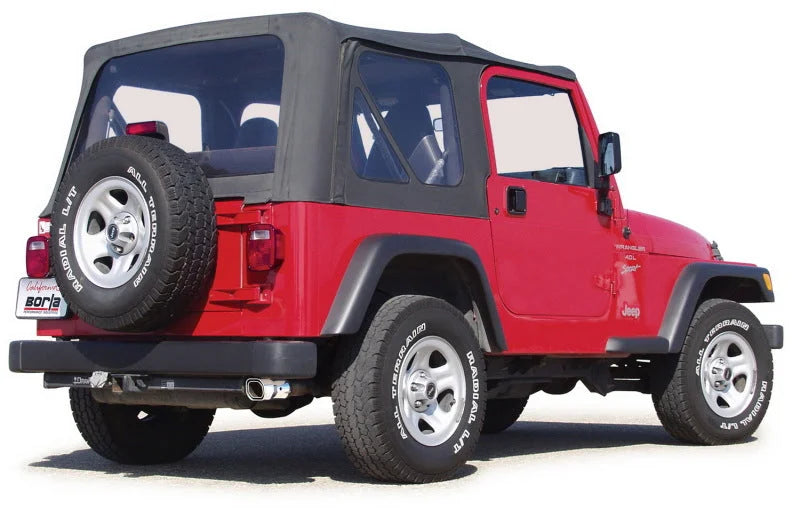 Borla 00-06 Jeep Wrangler Sport/SE/X/Rubicon Sahara 2.5L/4cyl 4.0L/6cyl SS Catback Exhaust - Detail View