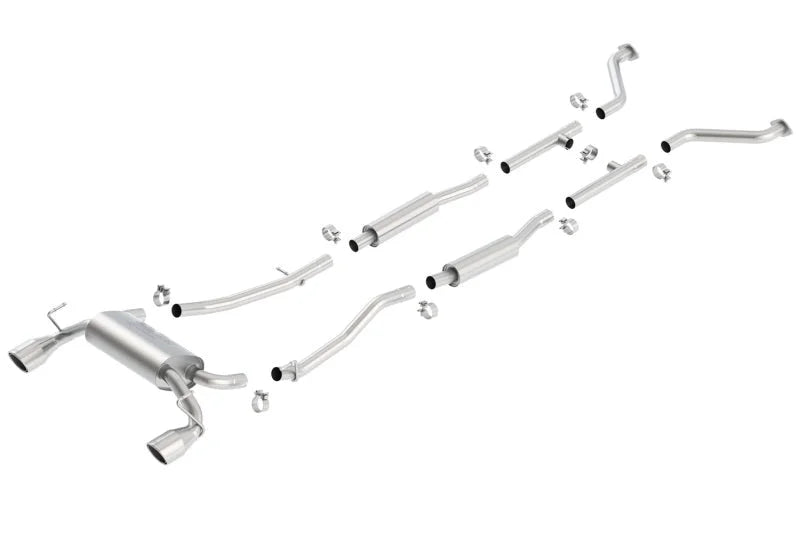 Borla 03-08 350Z True Dual Cat-Back Exhaust 2BOXES - Side View
