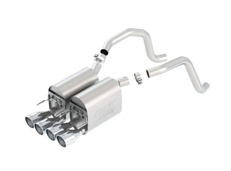 Borla 05-08 Chevrolet Corvette Coupe/Conv 6.0L/6.2L 8cyl Aggressive ATAK Exhaust (rear section only) - Side View