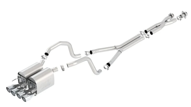 Borla 05-08 Chevrolet Corvette Coupe/Convertible 2dr 6.2L 8cyl AT/MT 6spd ATAK SS Catback Exhaust - Side View
