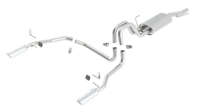 Borla 05-08 Ford F-150 66in/78in Bed 4dr SS Catback Exhaust - Side View