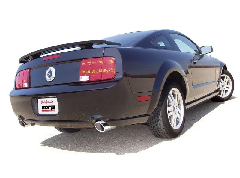 Borla 05-09 Mustang GT/Bullitt 4.6L 8cyl Aggressive ATAK Exhaust (rear section only) - Installation View
