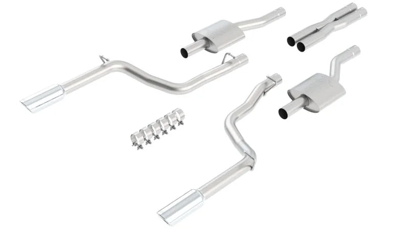 Borla 06-10 Dodge Charger SRT8 / 05-10 Chrysler 300 C SRT8 Aggressive ATAK Catback Exhaust - Side View