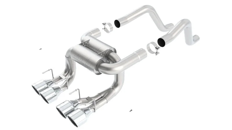 Borla 06-12 Chevrolet Corvette Z06/ZR1 6.2L/7.0L 8cyl Aggressive ATAK Exhaust (rear section only) - Side View