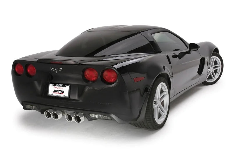 Borla 06-12 Chevrolet Corvette Z06/ZR1 6.2L/7.0L 8cyl Aggressive ATAK Exhaust (rear section only) - Back View