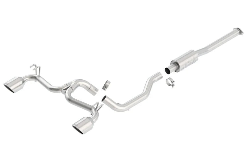 Borla 08-14 Mitsubishi EVO X Catback Exhaust - Side View